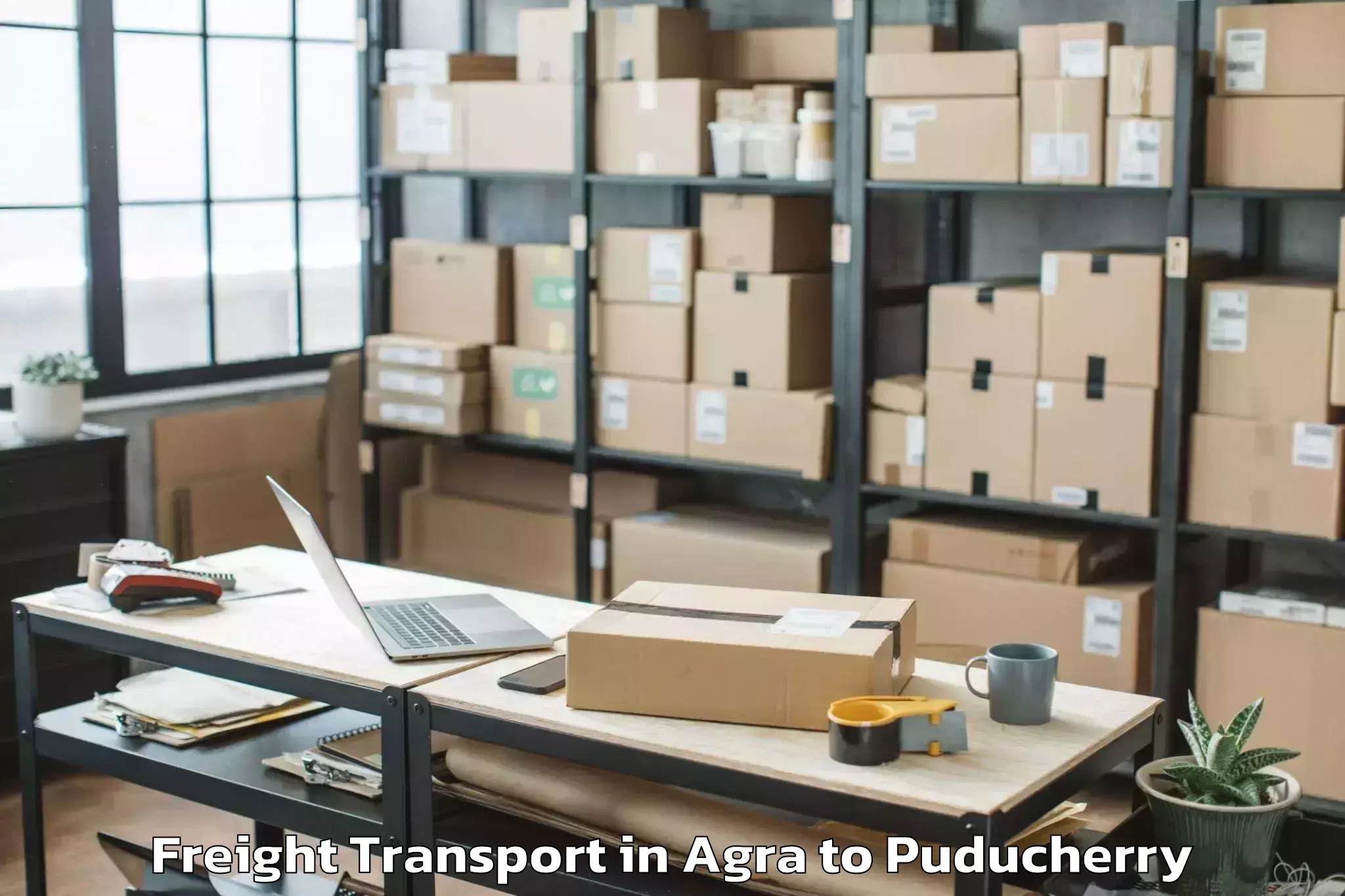 Trusted Agra to Pondicherry University Puduche Freight Transport